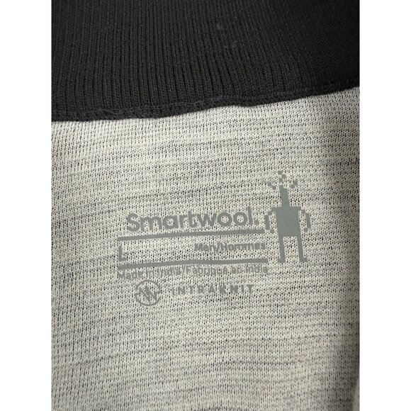 Smartwool Mens 1/4 Zip Base Layer Intraknit Thermal Merino Sz Large Black - Picture 9 of 14